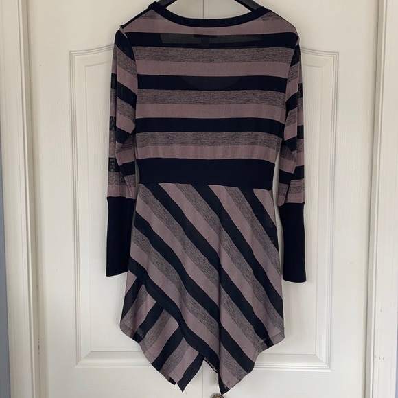 Joseph Ribkoff Brown & Black Striped Dress Size 14 - Picture 2 of 8